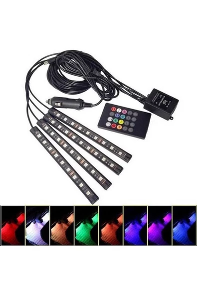Hsn Araç Içi Ayak Altı Led Sese Duyarlı Rgb ürün görseli 1