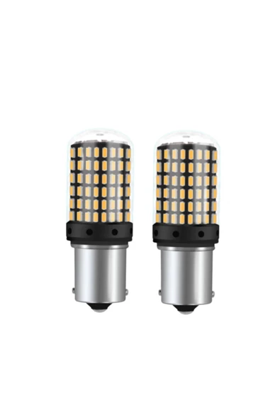 ZEMBİL 93 Tek Duy Led P21w 1156 Ba15s 144 Ledli Ultra Güçlü Turuncu Işık (2 Adet) ürün görseli 1