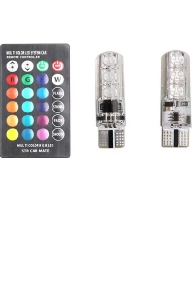 Cnk Oto 12 Led Rgb T10 led Kumandalı Park Aydınlatma ürün görseli 1