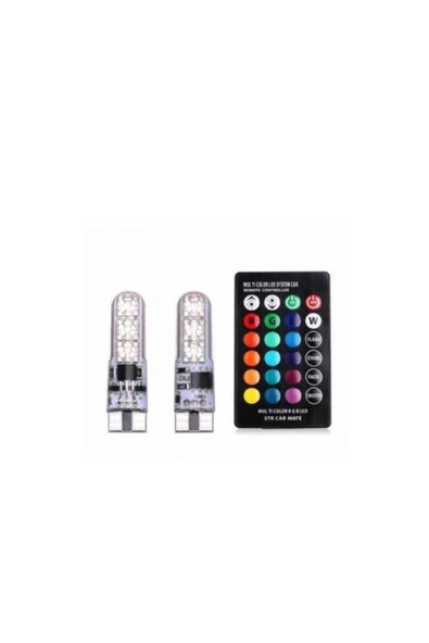 Redno T10 12v 5w Kumandalı Rgb Park Ampulü ürün görseli 1
