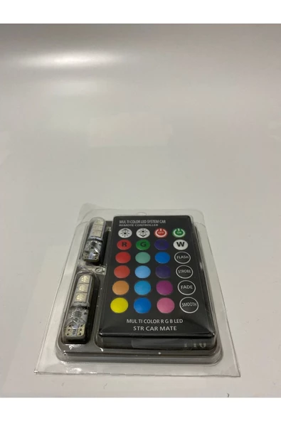 AYDIN TUNİNG T10 16 Renk Kumandalı Park Ampulü - Dipsiz Led Park Ampulü ürün görseli 1
