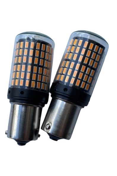 gcstore 93 Turuncu Sinyal Led Ampülü 144 Smd Led 2 Adet 24 Volt ürün görseli 1