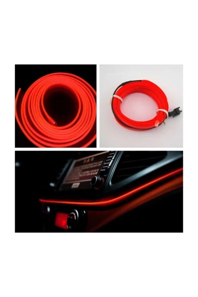 Carub Araç Içi Aydınlatma Ip Neon Led Kırmızı ürün görseli 1