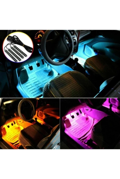 OEM Tofaş Şahin Kartal Araç Içi Ayak Altı Led Aydınlatma Rgtb 12 Led Kumandalı Oto Şerit 12 Volt ürün görseli 1