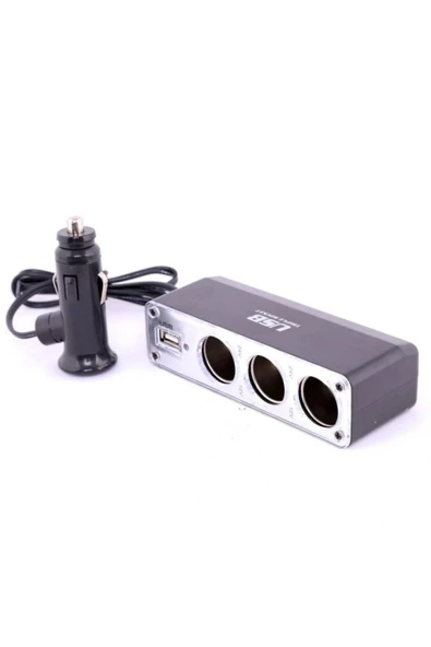 Z Tech Araç Çakmaklık Çoğaltıcı Usb Araba Çakmak Soket Çoklayıcı Usbşarj ürün görseli 1
