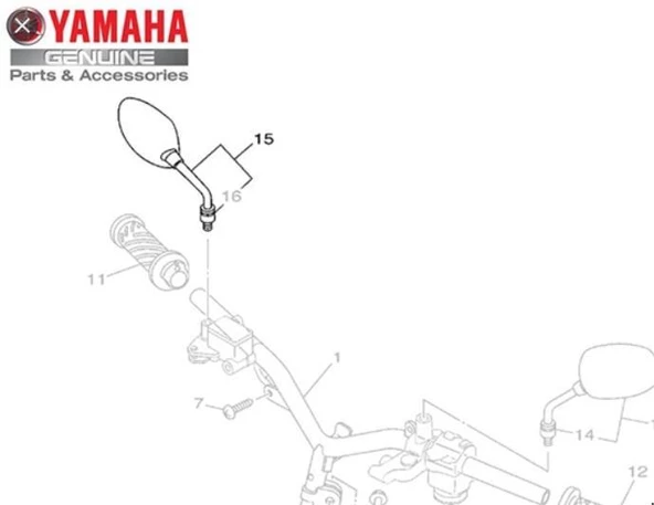 Yamaha Nouvo Ayna Sağ ürün görseli 1