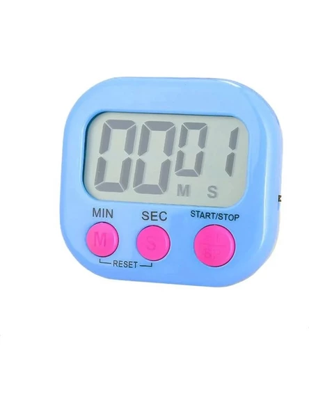 Mavi Dijital Ekranlı Alarmlı Mıknatıslı Mutfak Zamanlayıcı Fırın Timer A94 ürün görseli 1