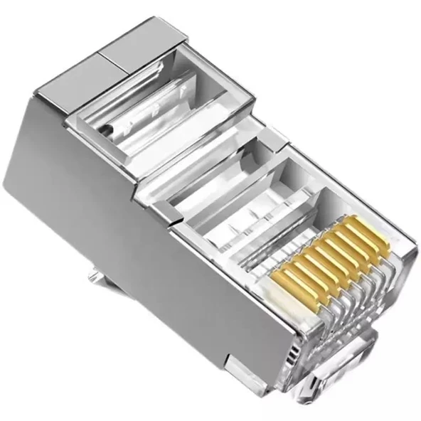 PrimeX PX-CAT660 Metal Cat6 Jak, RJ45 Metal Konnektör, Cat6 Plug Metal 100 lü Paket ürün görseli 1
