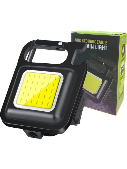 Hubstein Cob Çok Işlevli Şarj Edilebilir Mini LED Anahtarlık El Feneri B69 ürün görseli 1