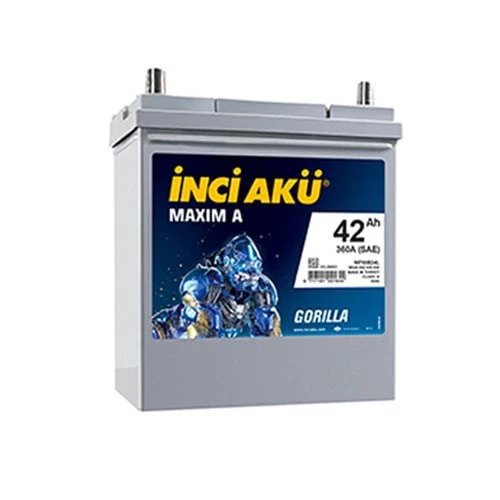 İNCİ 12V 42 AH ASYA TİPİ İNCE KUTUP AKÜ ürün görseli 1