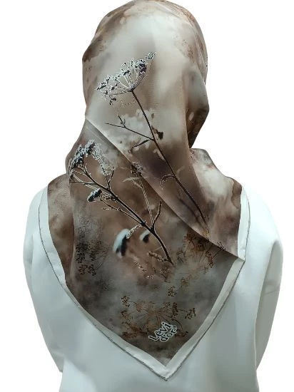 LEVİDOR İ-3824 TWİLL İPEK EŞARP - Resim 3
