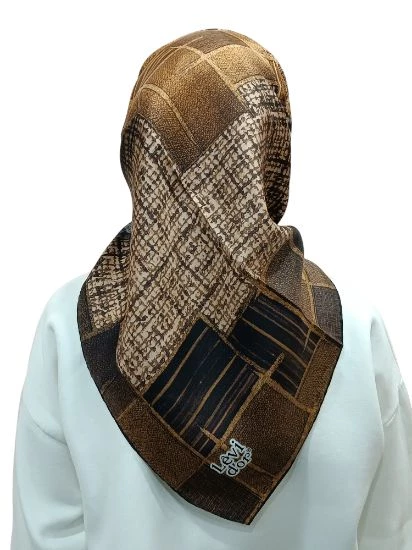 LEVİDOR İ-3819 TWİLL İPEK EŞARP - Resim 6