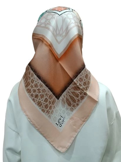 LEVİDOR İ-3818 TWİLL İPEK EŞARP - Resim 9