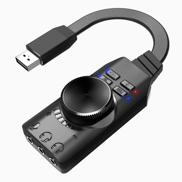 PrimeX PX-GS3 Plextone GS3 Mark II Sanal Gaming 7.1 Kanal USB Ses Kartı, Gaming Ses Kartı PUBG ve Lol Ses Efektleri Dahil, Mikrofon ve 3.5mm Çift Kulaklık Ses Jakı Stereo Ses Kartı Dönüştürücü ürün görseli 1