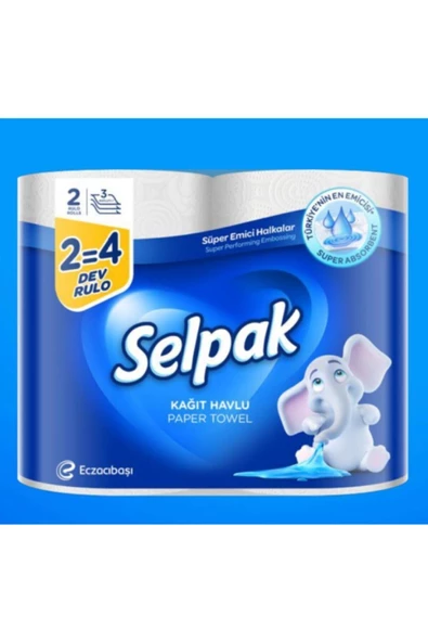 Selpak Kağıt Havlu 2=4 Dev Rulo ürün görseli 1