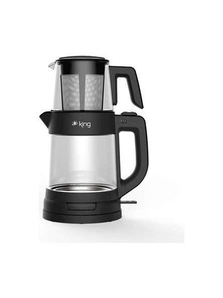 King Kcm330 Tea Pro Cam Çay Makinesi Siyah ürün görseli 1
