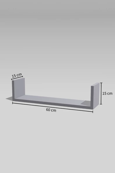 Ahşap Dekoratif Duvar Rafı - Resim 4