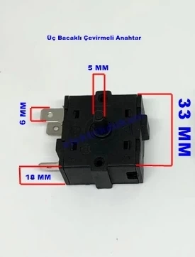 ENDER 3 Bacaklı Çevirmeli Fırın ve Soba Anahtarı ürün görseli 1