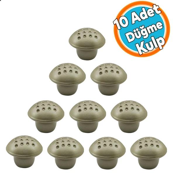 10 Adet Düğme Kulp Mobilya Mutfak Çekmece Dolap Kapak Kulpu Kulbu Saten Metal Kulp ürün görseli 1