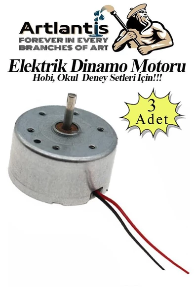 Dinamo Motoru 6 V 3 Adet Elektrik Üreten Motor Eğitici Hobi Deney Okul Elektrik Motoru Deneyler İçin ürün görseli 1