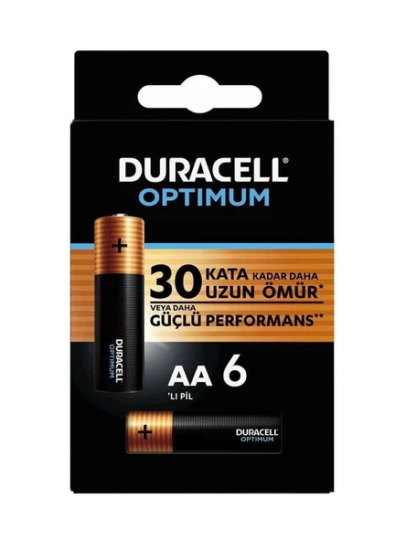 Duracell 6lı Optimum Aa Kalem Pil ürün görseli 1