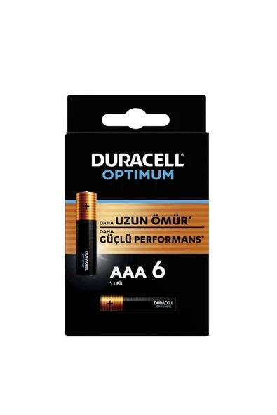 Duracell Optimum AAA Pil (6 Adet paket) Alkalin Pil 1,5V LR03 MX2400 ürün görseli 1