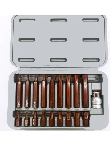 Rico Torx Otomotiv Bits Set Kaplamalı 19 Parça Orjinal Delikli 005-KK0003 ürün görseli 1