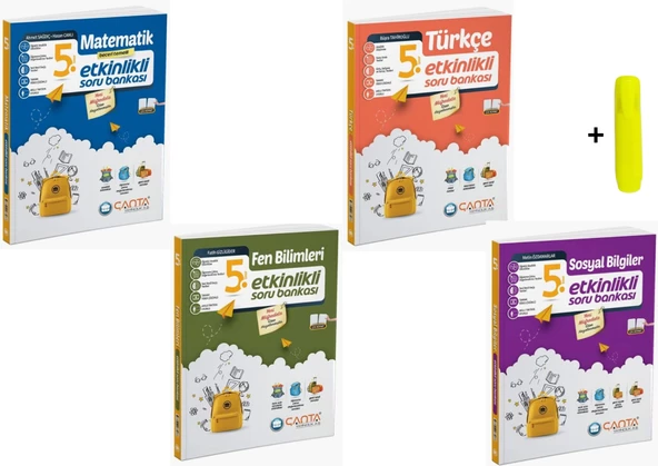 Çanta 5.Sınıf Matematik Fen Türkçe Sosyal Soru Bankası Seti ürün görseli 1