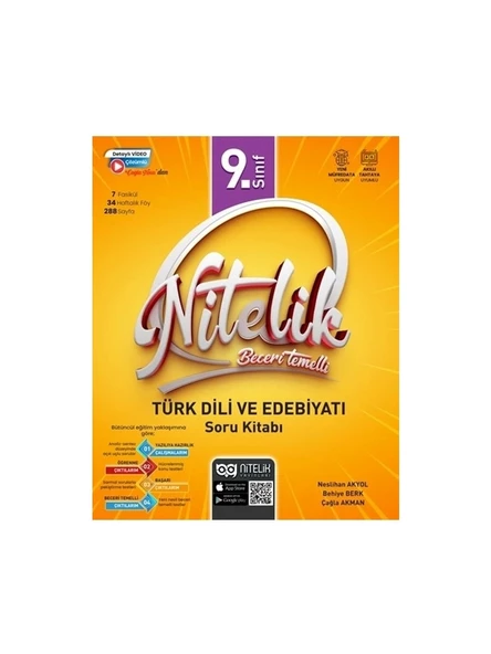 Nitelik 9.sınıf Türk Dili ve Edebiyatı Soru Kitabı Beceri Temelli *yeni* ürün görseli 1