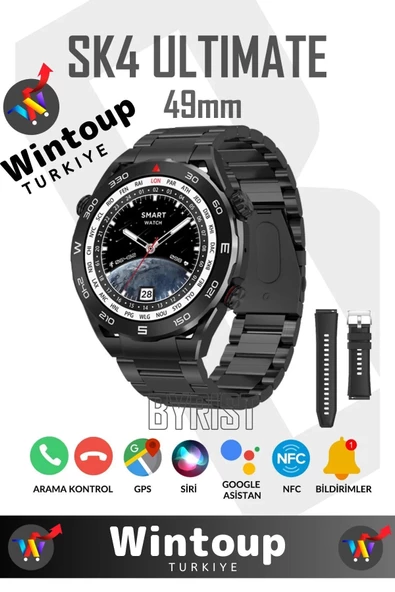 Samsung Uyumlu Watch Classic Sk4 Ultimate 49mm 1.45' Tam Ekran Gps/nfc/sesli Asistan Akıllı Saat ürün görseli 1