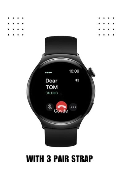 Android IOS Uyumlu 3 Kordonlu AMOLED Ekran Kadın Erkek Akıllı Saat Smart Watch ürün görseli 1