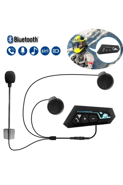 Motosiklet Kask Kulaklık Bluetooth V5 Bluetooth Intercom Motorsiklet Kulaklığı ürün görseli 1