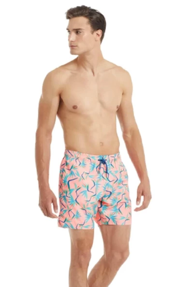 Blackspade 10046 Erkek Neon Yaprak Baskılı Şort Mayo ürün görseli 1