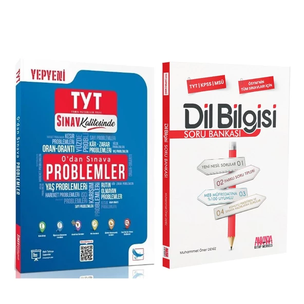 Sınav Yayınları TYT 0 dan Sınava Problemler ve AKM Dil Bilgisi Soru Bankası Seti 2 Kitap ürün görseli 1