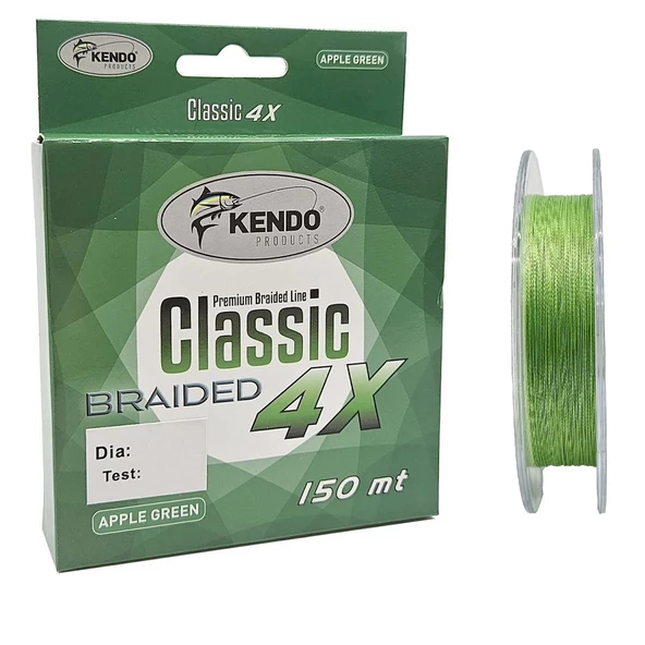 Kendo Classic 4X 150m 0,10mm Apple Green Örgü İp Misina ürün görseli 1