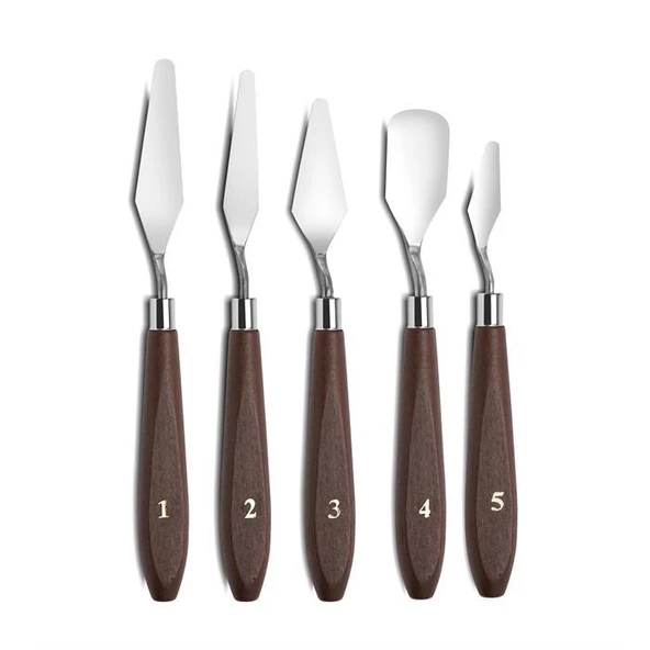Metal Spatula Seti 5 Li Çelik Fırça ürün görseli 1