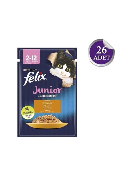 Felix Tavuklu Yaş Kedi Maması Yavru 85 Gr*26 Adet ürün görseli 1