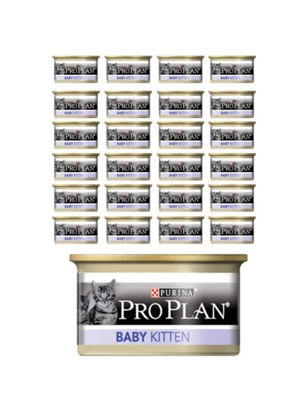 Pro Plan Baby Kitten Tavuk Etli Yavru Yaş Kedi Maması 85 Gr 24 Adet ürün görseli 1