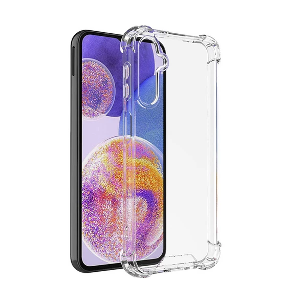Samsung Galaxy S24 Kılıf Nitro Anti Shock Darbe Emici Köşe Korumalı Şeffaf Silikon Kapak ürün görseli 1