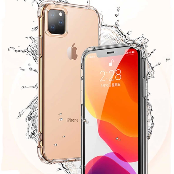 iPhone 11 Pro Kılıf Kılıf Nitro Anti Shock Darbe Emici Köşe Korumalı Şeffaf Silikon Kapak ürün görseli 1