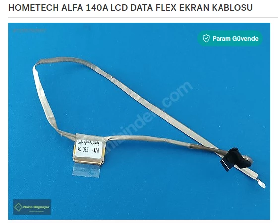 HOMETECH ALFA 140A LCD DATA FLEX EKRAN KABLOSU ürün görseli 1