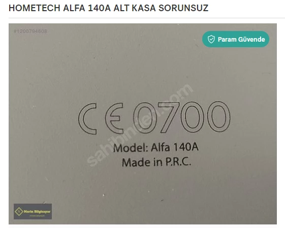 HOMETECH ALFA 140A ALT KASA SORUNSUZ - Resim 2