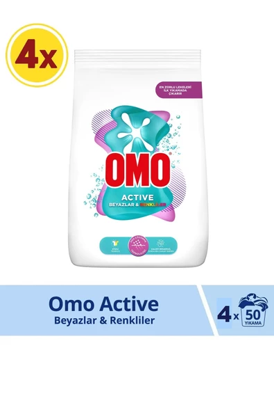 Omo Active Beyazlar ve Renkliler Toz Deterjanı 30 kg 200 Yıkama ürün görseli 1