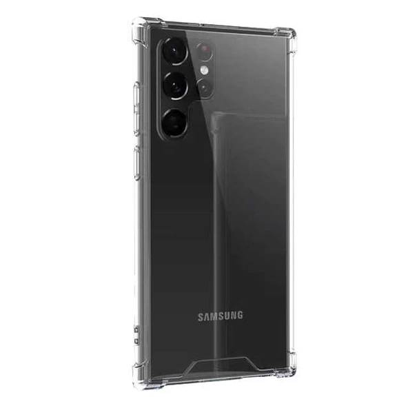 Samsung Galaxy S22 Ultra Kılıf Nitro Anti Shock Darbe Emici Köşe Korumalı Şeffaf Silikon Kapak ürün görseli 1
