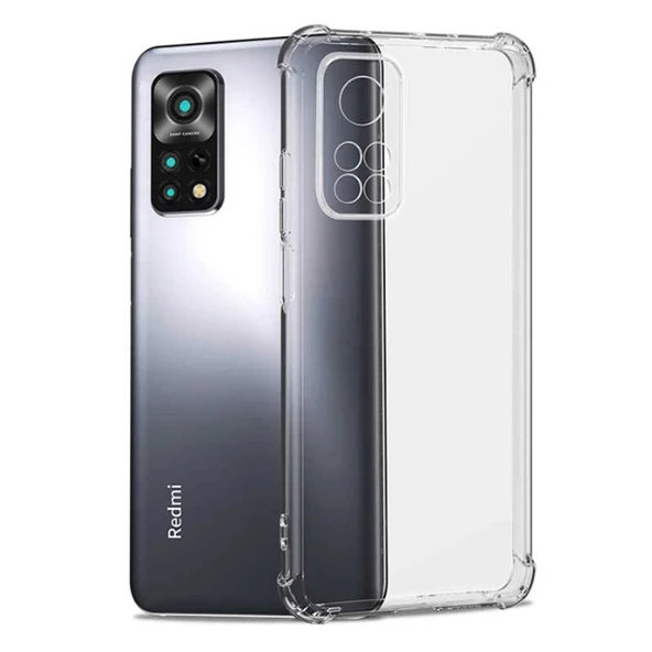 Xiaomi Redmi Note 11 Global Kılıf Nitro Anti Shock Darbe Emici Köşe Korumalı Şeffaf Silikon Kapak ürün görseli 1