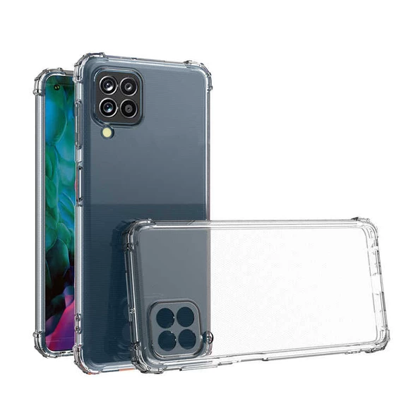 Samsung Galaxy M33 Kılıf Nitro Anti Shock Darbe Emici Köşe Korumalı Şeffaf Silikon Kapak ürün görseli 1