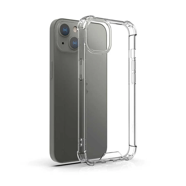 iPhone 13 Kılıf Nitro Anti Shock Darbe Emici Köşe Korumalı Şeffaf Silikon Kapak ürün görseli 1