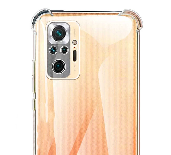 Xiaomi Redmi Note 10 Pro Kılıf Nitro Anti Shock Darbe Emici Köşe Korumalı Şeffaf Silikon Kapak ürün görseli 1