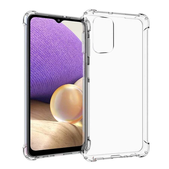 Samsung Galaxy A72 Kılıf Nitro Anti Shock Darbe Emici Köşe Korumalı Şeffaf Silikon Kapak ürün görseli 1