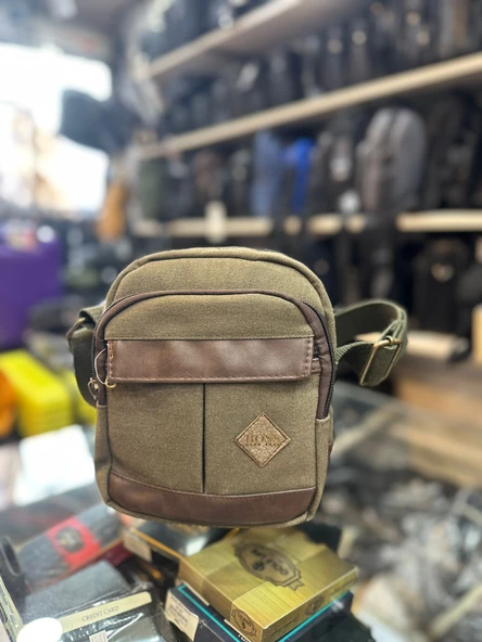 TRG POLO BOSS HAKİ Ön Cepli Ayarlanabilir Çapraz Askılı Unisex Omuz Çantası ürün görseli 1
